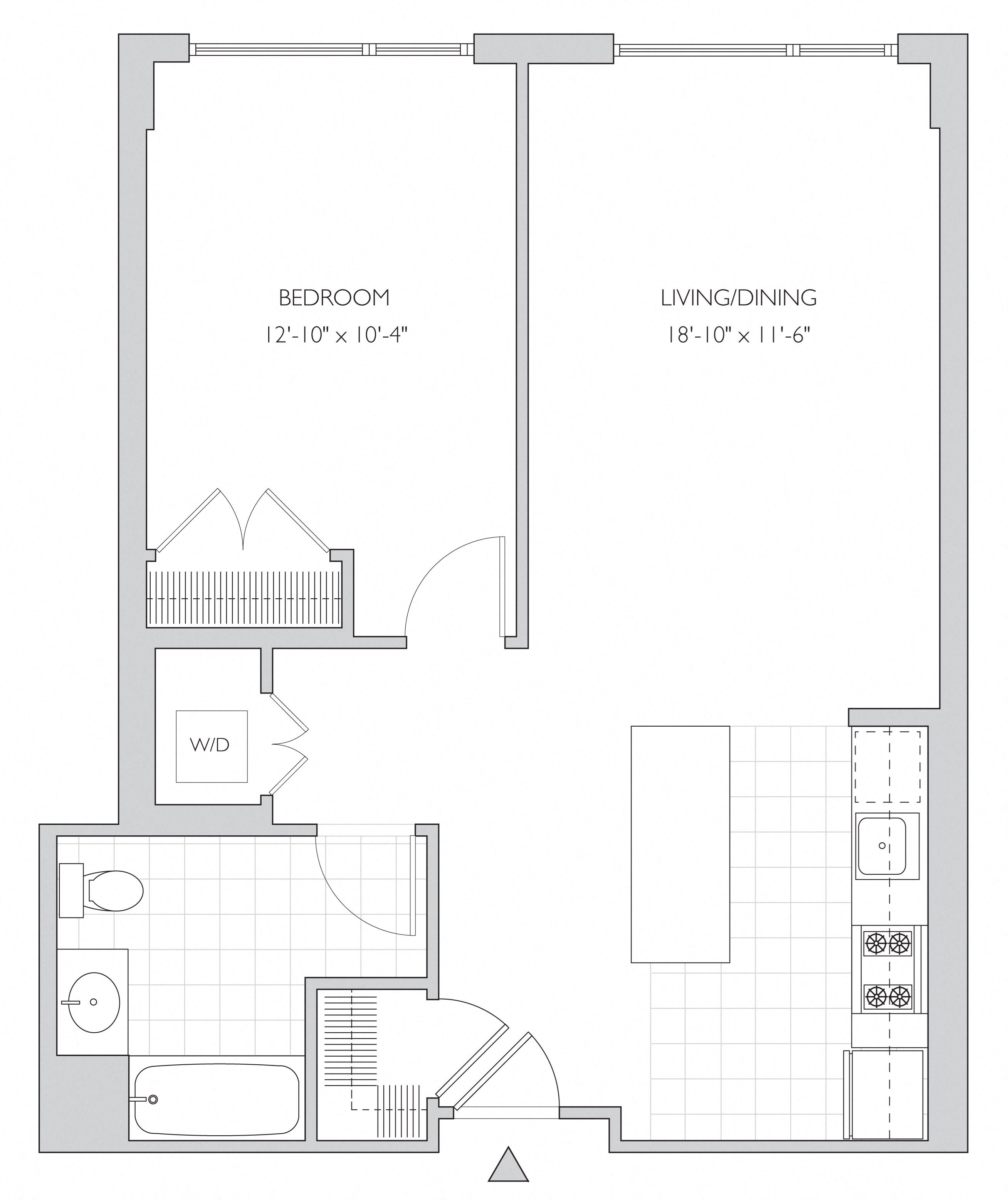 one-bedroom apartment floor plan one-bedroom apartment floor plan